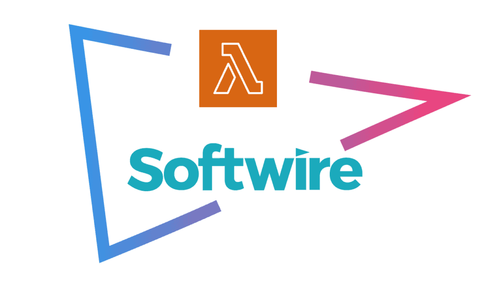 AWS Lambda logo alongside a Softwire visual